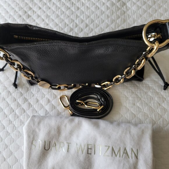 Stuart Weitzman Black Zoey Convertible Handbag/Crossbody - Picture 2 of 3